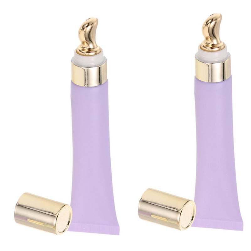 FRCOLOR 2pcs 20ml Zinc Alloy Massage Head Refillable Eye Cream Tubes Travel Essential Oil Dispenser - Image 1